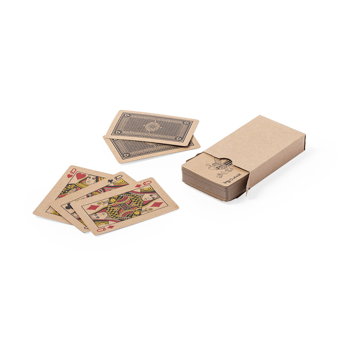 Baraja Francesa Trebol cartón reciclado nature - Niños y Juegos - Regalo Promocional Personalizado - vista alternativa