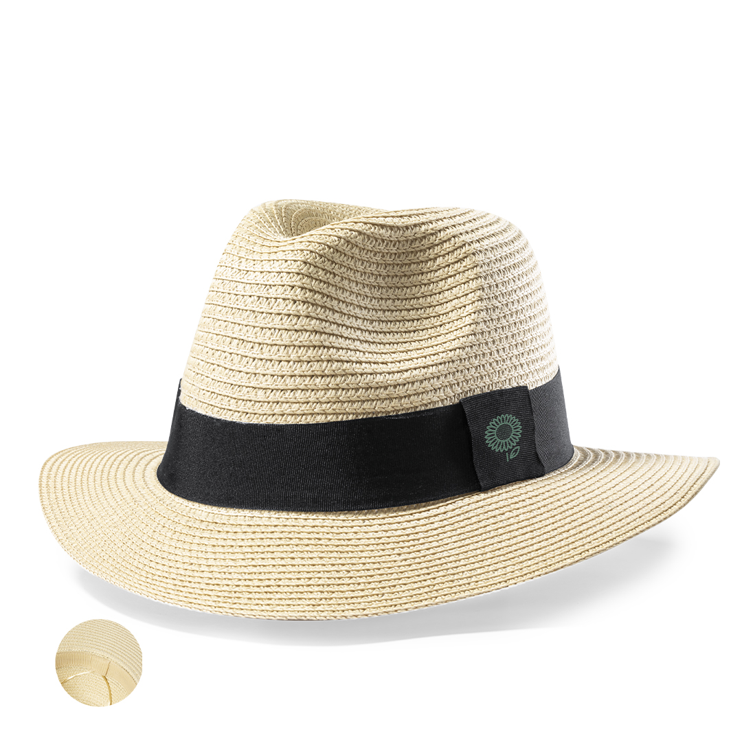 Sombrero personalizado Teilor de ala ancha con material sintético - Verano - Regalo Promocional Personalizado