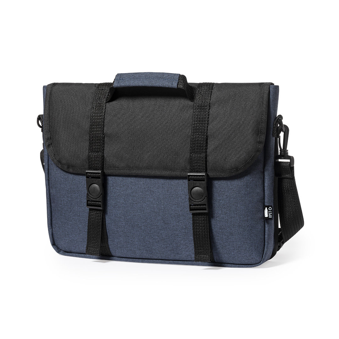 Portadocumentos personalizado Derek de poliéster RPET 600D con acolchado y trolley