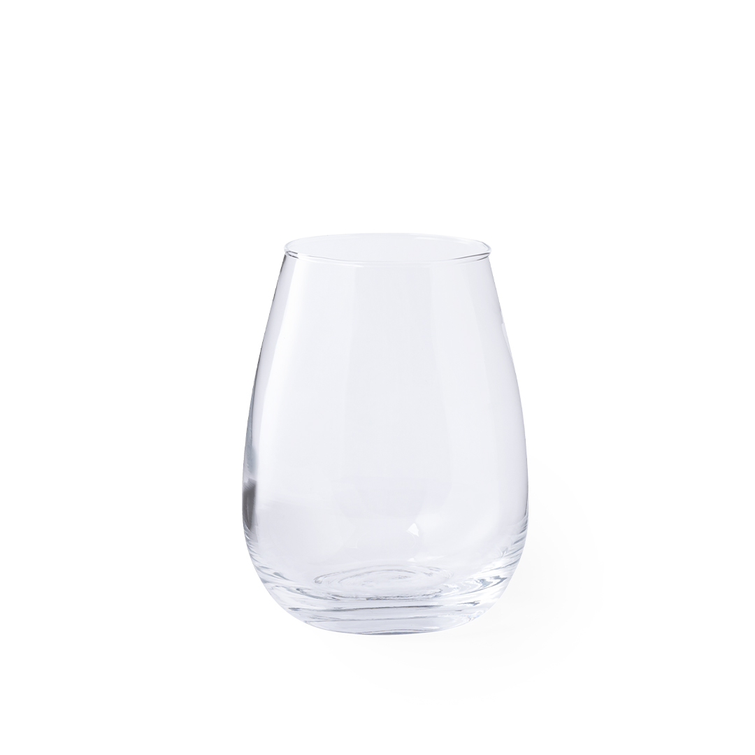 Vaso personalizado Hernan de cristal curvado de 500ml