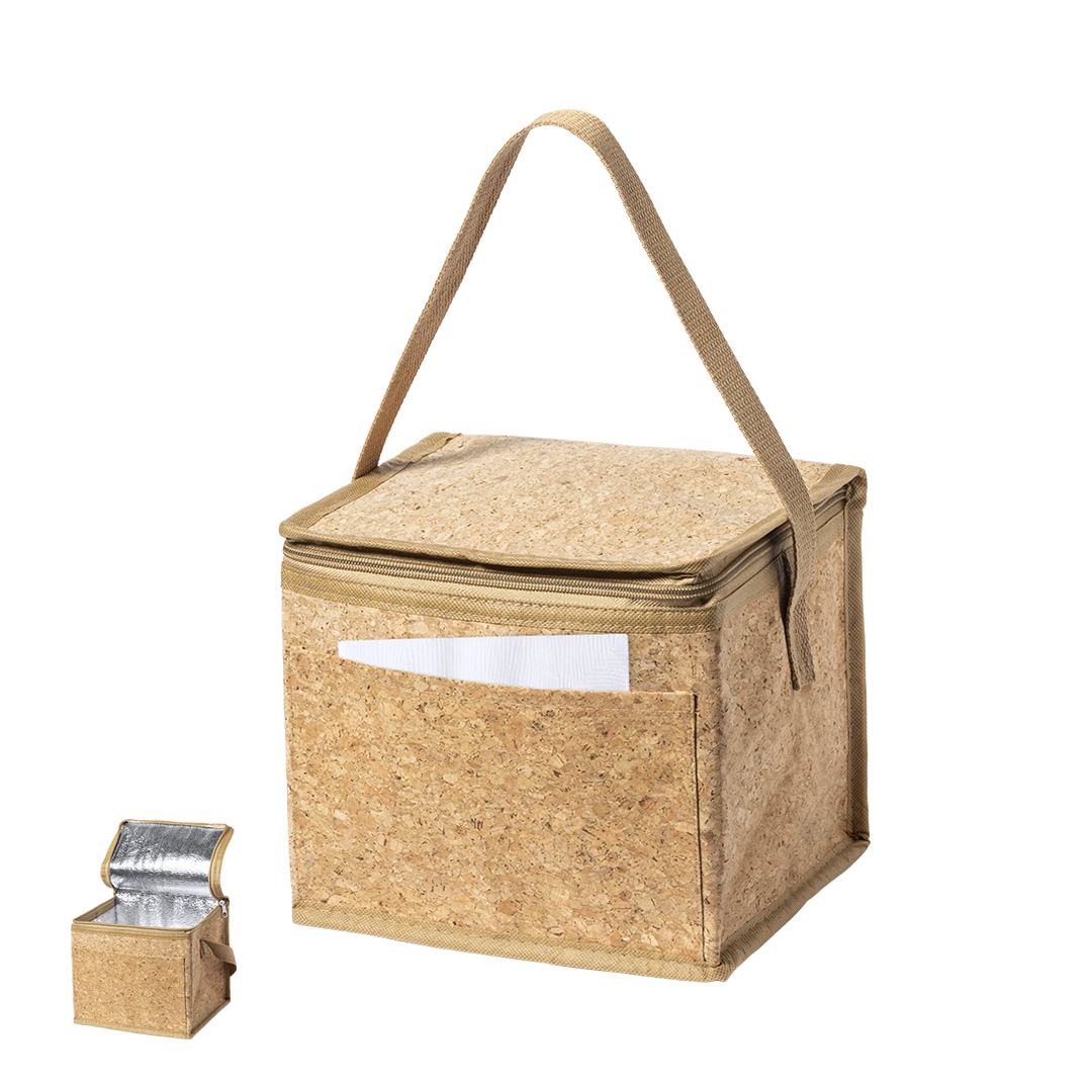 Nevera personalizada Mathia de corcho natural para 6 latas - Verano - Regalo Promocional Personalizado