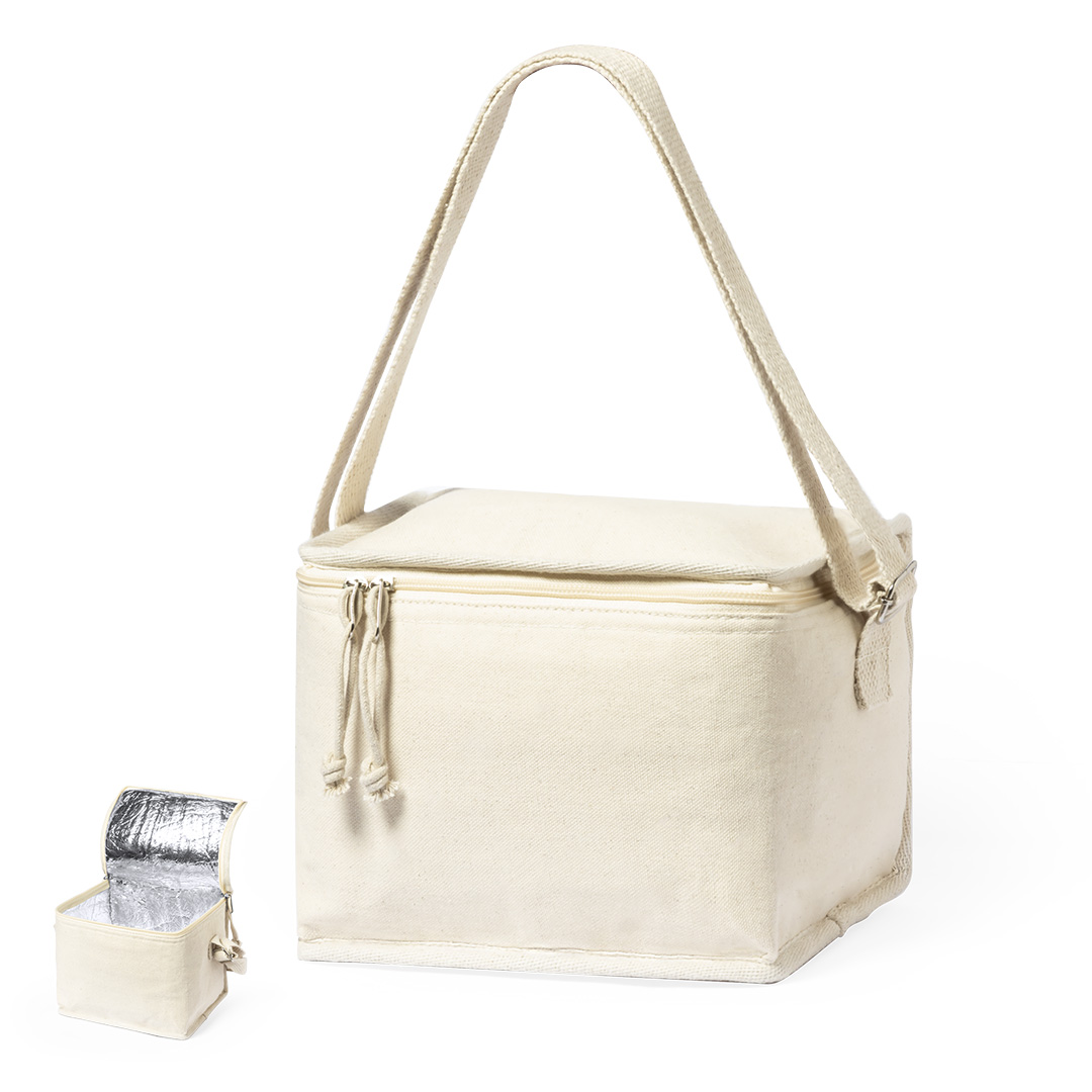 Nevera personalizada Lonfen de algodón natural con doble tirador - Verano - Regalo Promocional Personalizado