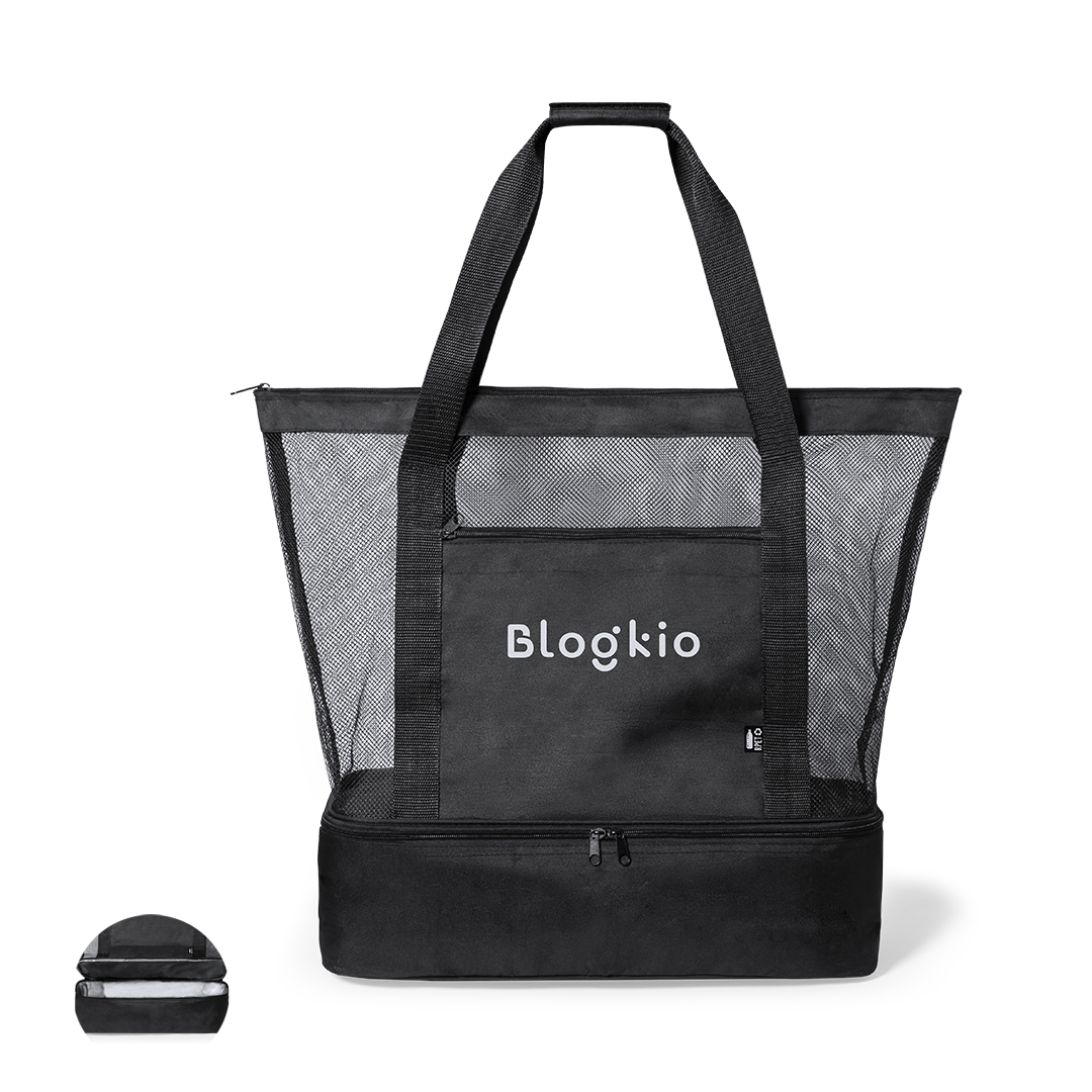 Bolsa personalizada Nevera Pattel de poliéster RPET con mesh - Verano - Regalo Promocional Personalizado