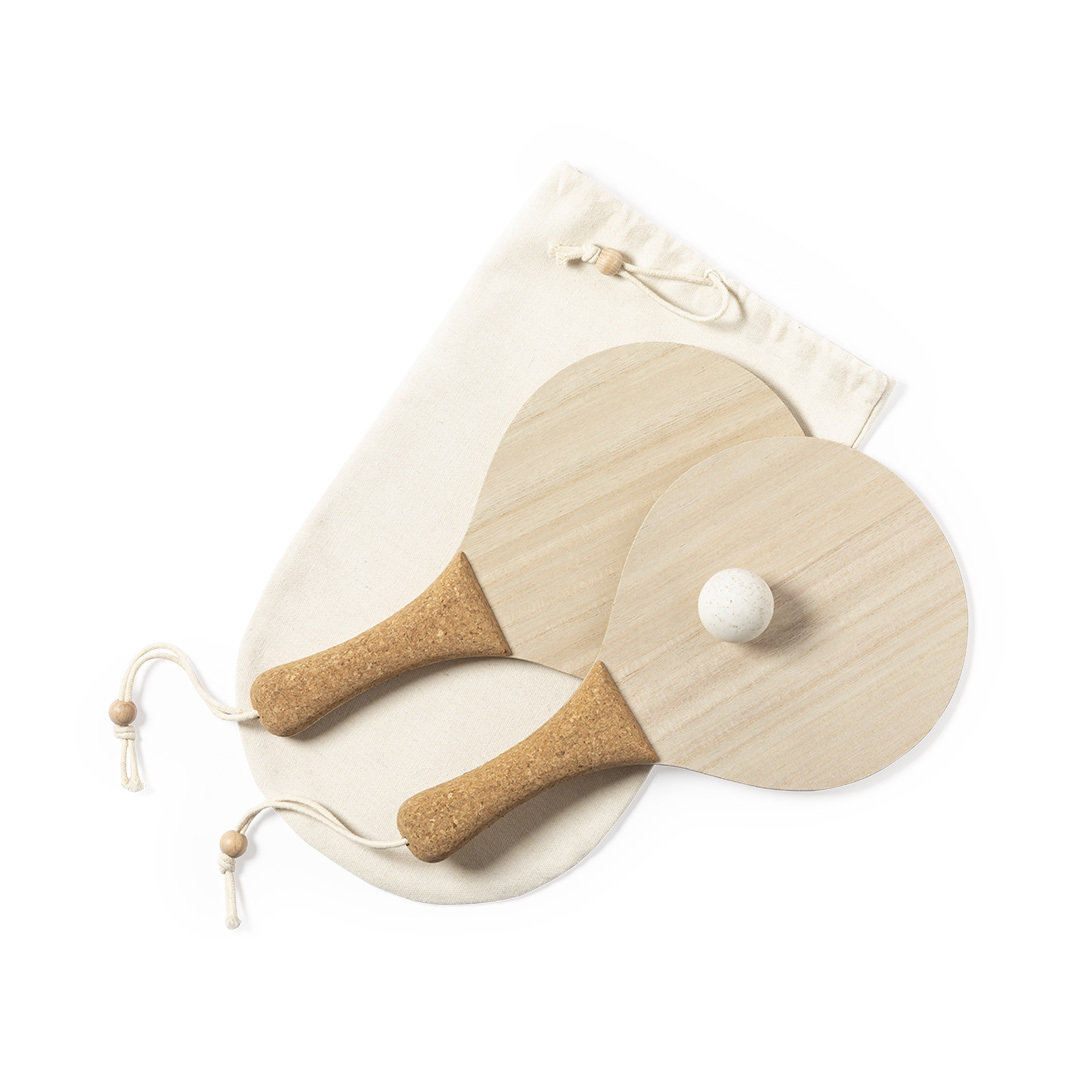 Palas de playa personalizadas Bubbak de madera con corcho