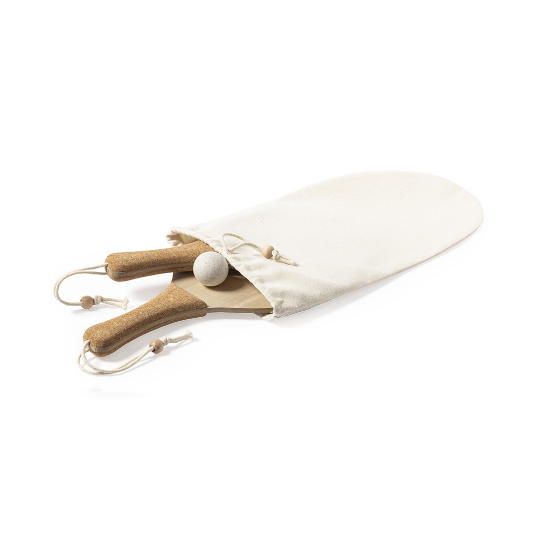 Palas de playa personalizadas Bubbak de madera con corcho - Verano - Regalo Promocional Personalizado - vista alternativa