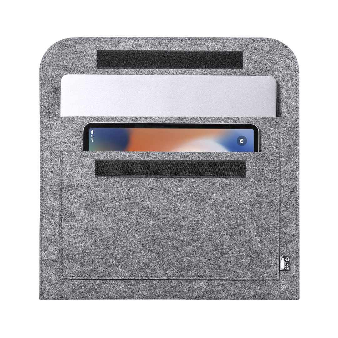 Funda para portátil personalizada Novac de fieltro RPET con velcro - Fundas para portátil - Regalo Promocional Personalizado - vista alternativa