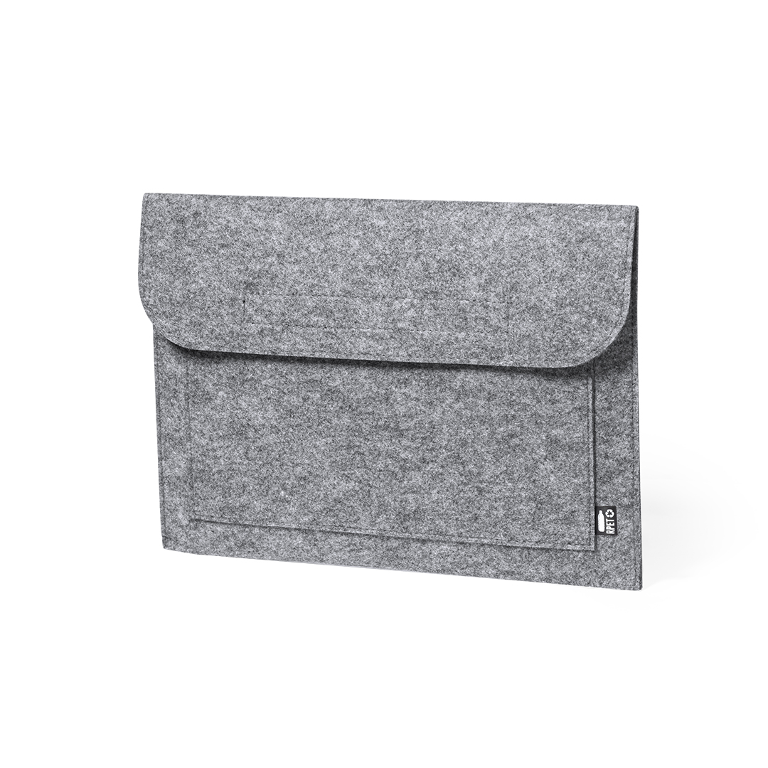 Funda para portátil personalizada Novac de fieltro RPET con velcro - Fundas para portátil - Regalo Promocional Personalizado