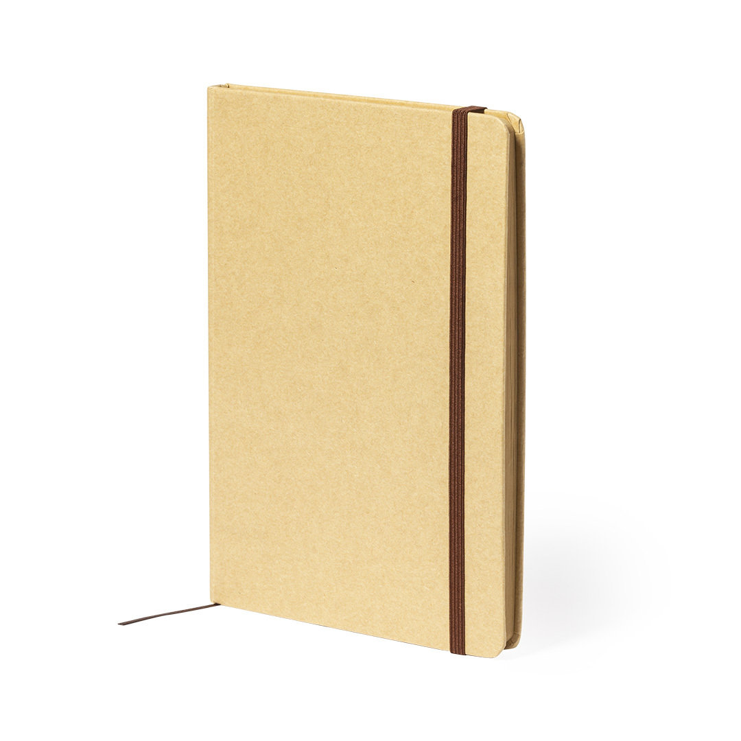 Bloc de notas personalizado Klamax A5 nature en cartón reciclado con hojas kraft - Oficina - Regalo Promocional Personalizado - imagen 4