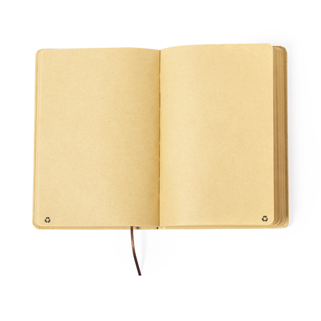Bloc de notas personalizado Klamax A5 nature en cartón reciclado con hojas kraft - Oficina - Regalo Promocional Personalizado - imagen 5