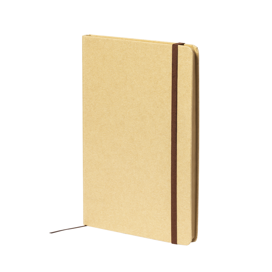 Bloc de notas personalizado Klamax A5 nature en cartón reciclado con hojas kraft - Oficina - Regalo Promocional Personalizado