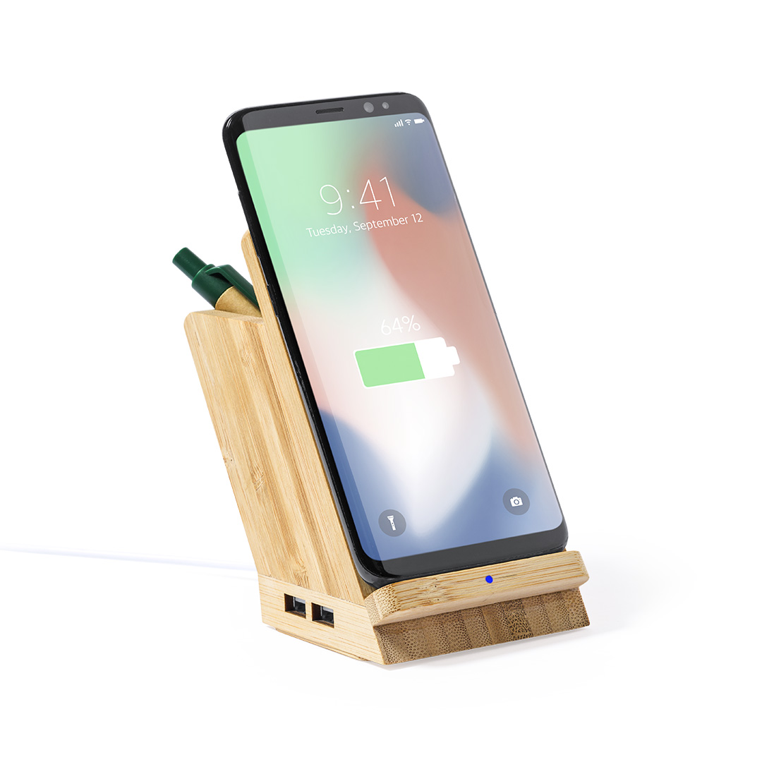 Lapicero multifunción personalizado Bloxem de bambú con USB - Tecnología - Regalo Promocional Personalizado - vista alternativa
