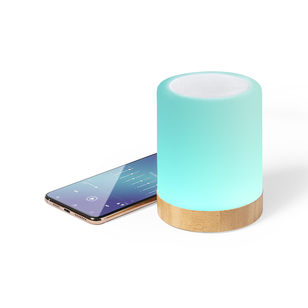Altavoz Nalow bambú ABS con tecnología LED inteligente