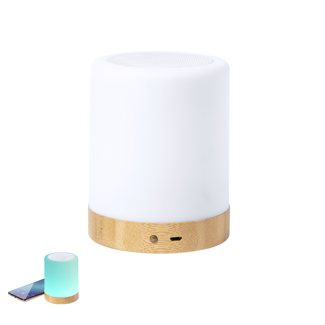 Altavoz Nalow bambú ABS con tecnología LED inteligente - Tecnología - Regalo Promocional Personalizado