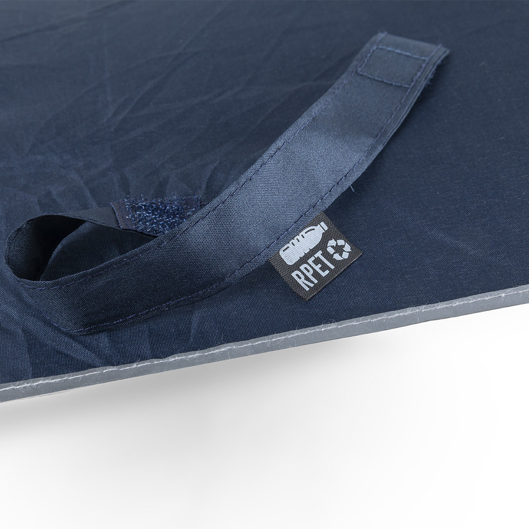 Paraguas personalizado Nereus plegable de RPET con banda reflectante