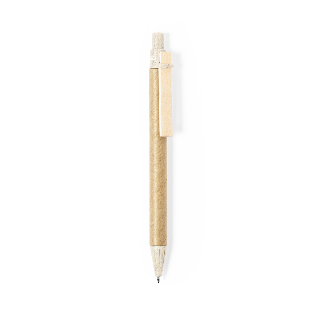 Bolígrafo nature personalizado Nazgun de cartón reciclado con caña trigo - Oficina - Regalo Promocional Personalizado - vista alternativa