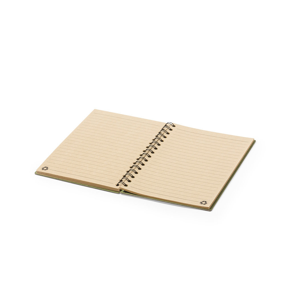 Libreta personalizada Idina A5 de cartón reciclado acabado kraft - Oficina - Regalo Promocional Personalizado - vista alternativa
