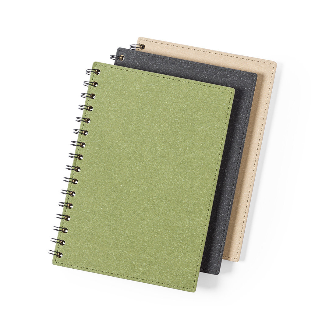 Libreta personalizada Idina A5 de cartón reciclado acabado kraft - Oficina - Regalo Promocional Personalizado - imagen 3