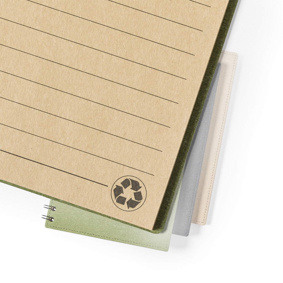 Libreta personalizada Idina A5 de cartón reciclado acabado kraft - Oficina - Regalo Promocional Personalizado - imagen 4