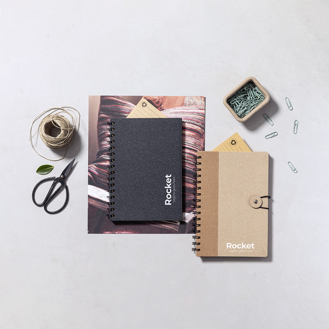 Libreta personalizada Idina A5 de cartón reciclado acabado kraft - Oficina - Regalo Promocional Personalizado - imagen 5