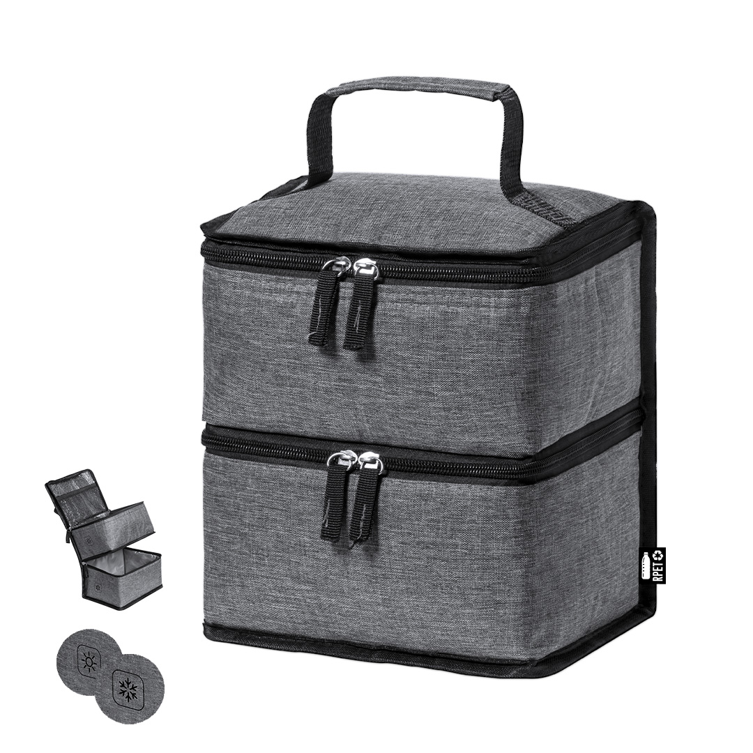 Nevera personalizada Stacy de RPET doble compartimento calor-frío - Verano - Regalo Promocional Personalizado