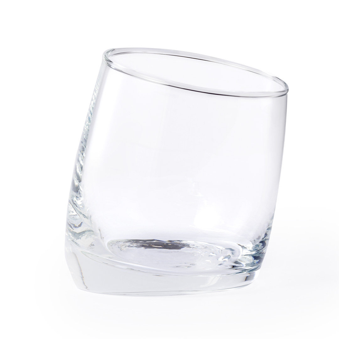 Vaso personalizado Merzex de cristal inclinado de 320ml
