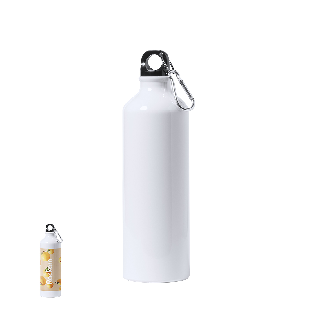 Bidón personalizado Sublimación Bredix 800ml aluminio mosquetón - Tazas y botellas - Regalo Promocional Personalizado