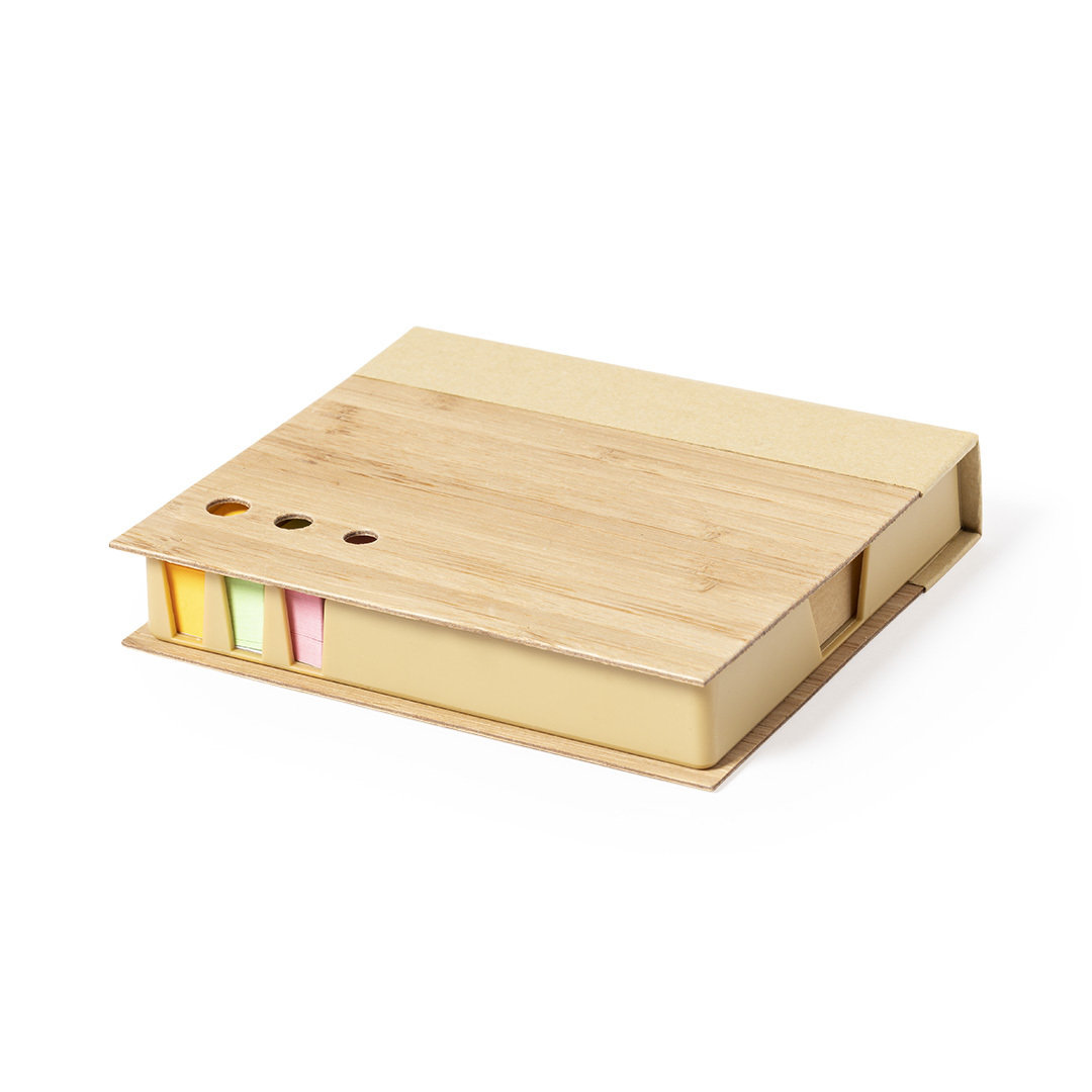 Portanotas personalizado Kokil de bambú con notas adhesivas kraft - Oficina - Regalo Promocional Personalizado - imagen 7
