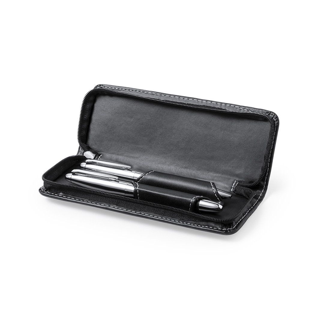 Set con bolígrafo y roller personalizado Niveum premium en polipiel - Set de escritura personalizados - Regalo Promocional Personalizado - imagen 5