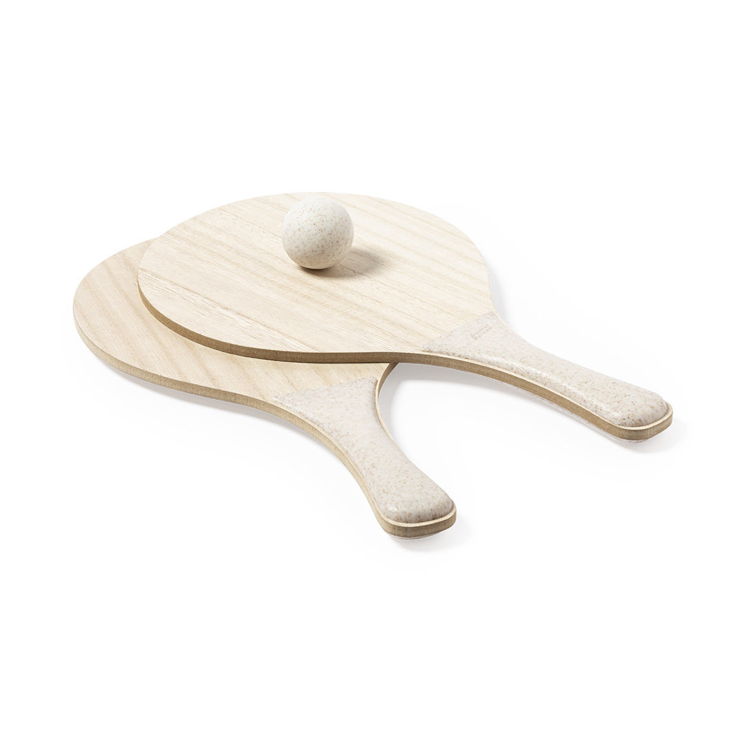 Palas de playa personalizadas Saiker de madera con caña trigo - Verano - Regalo Promocional Personalizado - vista alternativa