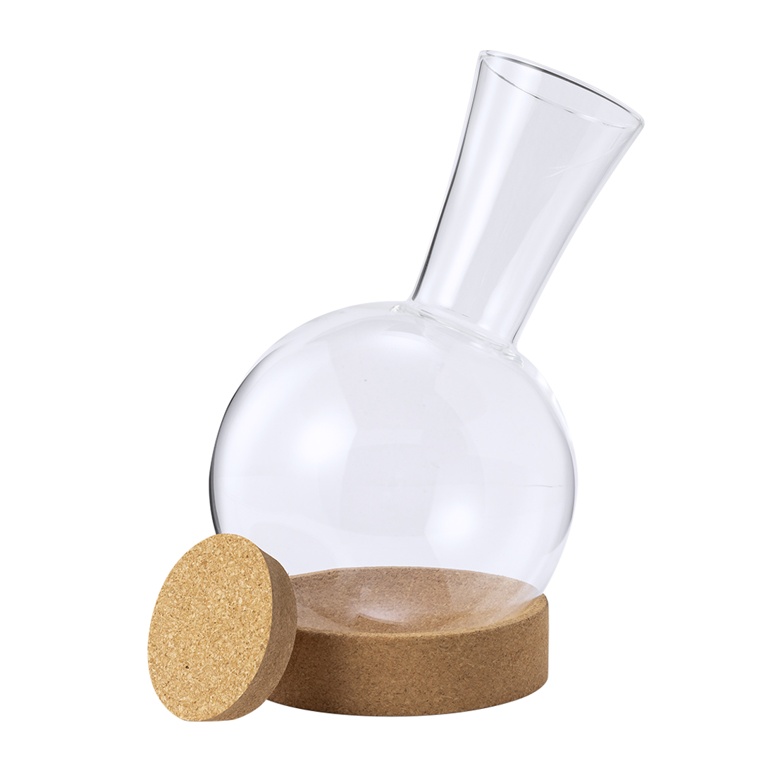 Decantador personalizado Seirten de borosilicato con corcho natural 1.7L - Otros accesorios bodega - Regalo Promocional Personalizado
