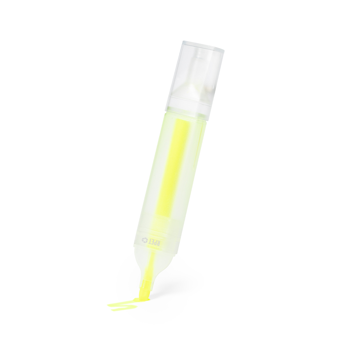 Marcador personalizado Conrad fluorescente de RPET reciclado - Oficina - Regalo Promocional Personalizado