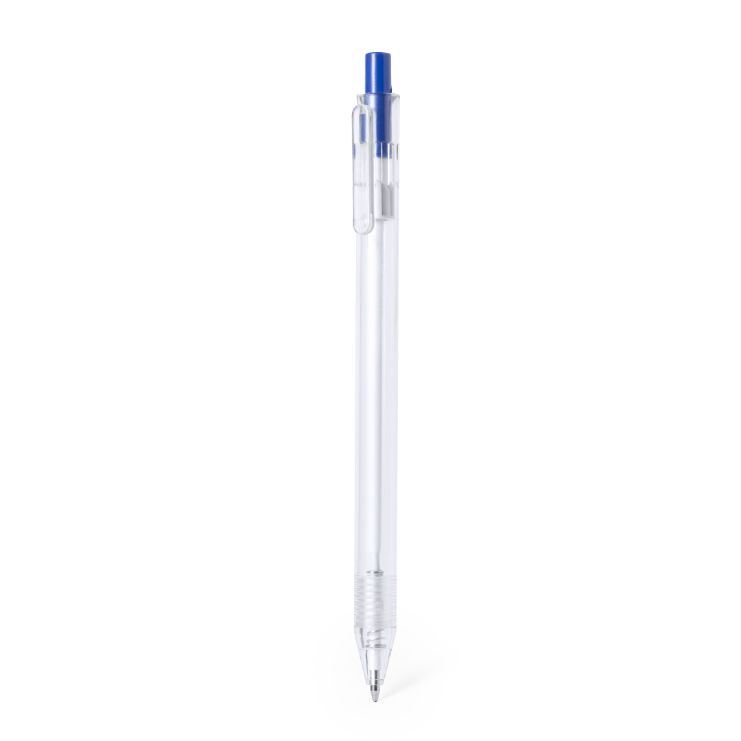 Bolígrafo nature personalizado Lester de RPET translúcido para tampografía - Oficina - Regalo Promocional Personalizado