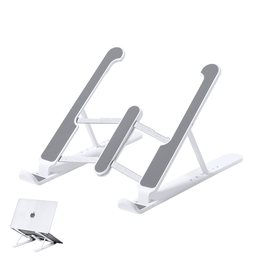 Soporte plegable para portátil personalizado Halom de ABS con TPR - Tecnología - Regalo Promocional Personalizado