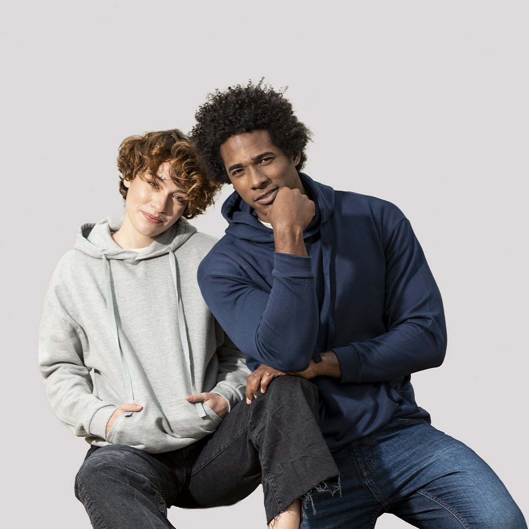 Sudadera adulto con capucha personalizada  Harnix de algodón orgánico y RPET - Sudaderas personalizadas - Regalo Promocional Personalizado