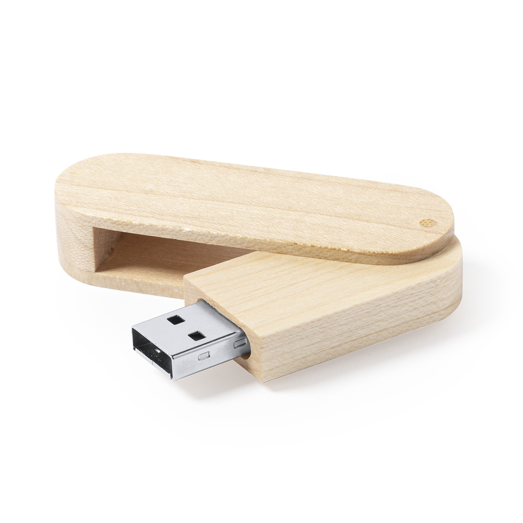 Memoria USB personalizada Vedun de 16GB plegable en madera