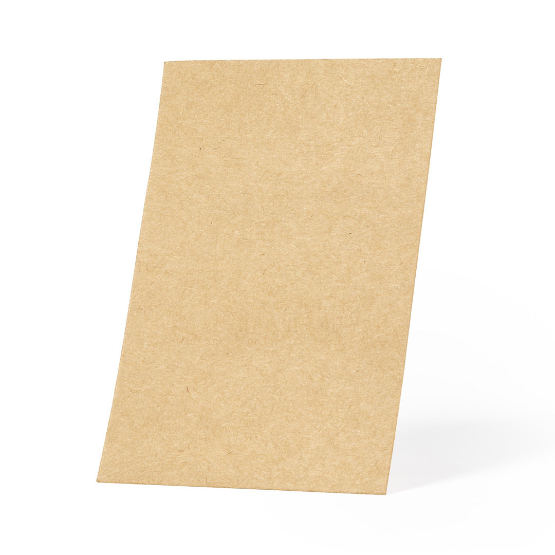 Tarjeta personalizada Kotix de cartón reciclado kraft