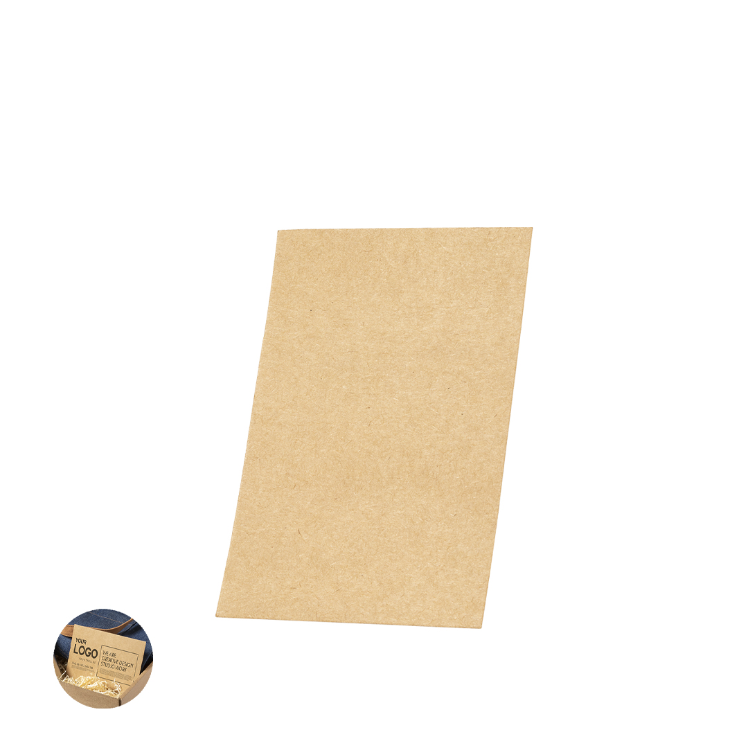 Tarjeta personalizada Kotix de cartón reciclado kraft - Packaging - Cajas - Regalo Promocional Personalizado