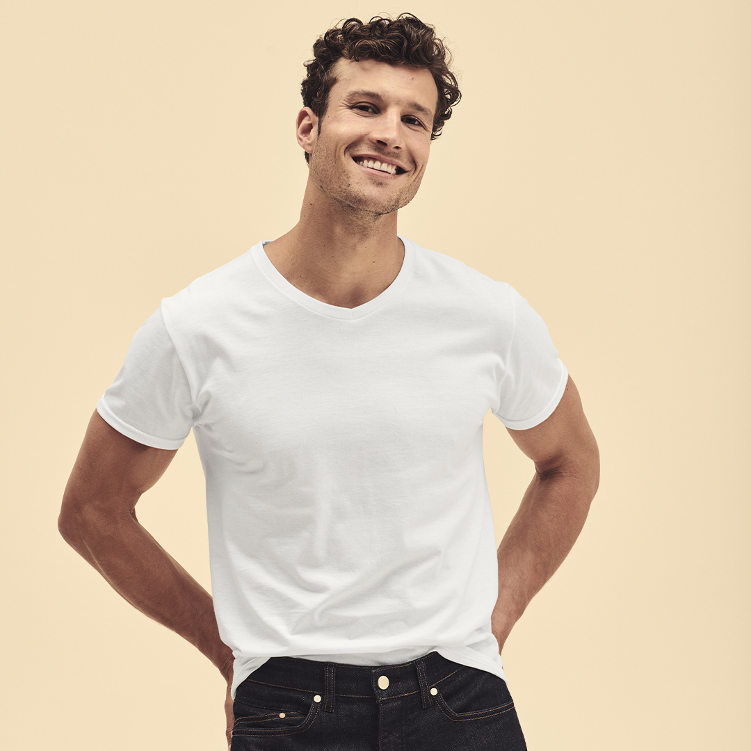 Camiseta Adulto Blanca Iconic V-Neck - Ropa y accesorios - Regalo Promocional Personalizado