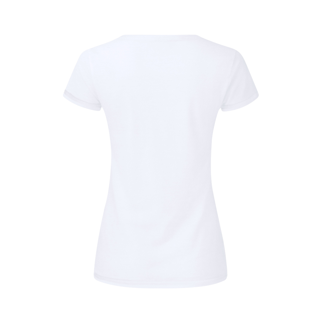Camiseta personalizada para mujer Iconic V-Neck blanca entallada