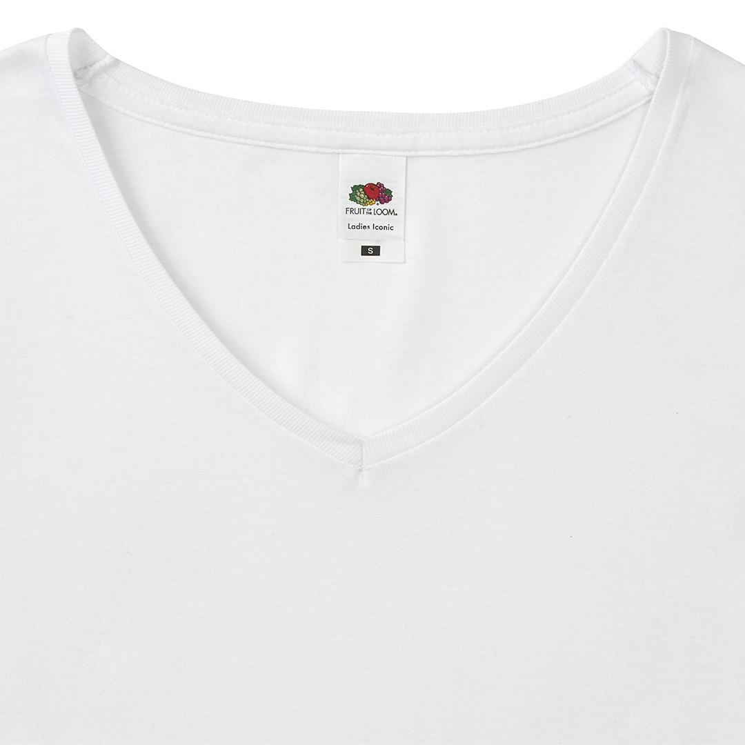 Camiseta Mujer Blanca Iconic V-Neck - Ropa y accesorios - Regalo Promocional Personalizado - imagen 3