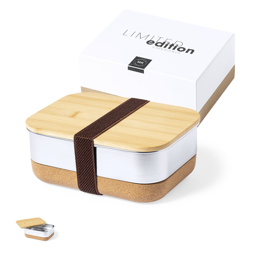 Fiambrera personalizada Lanrok Limited Edition acero inox bambú corcho - Hogar - Regalo Promocional Personalizado