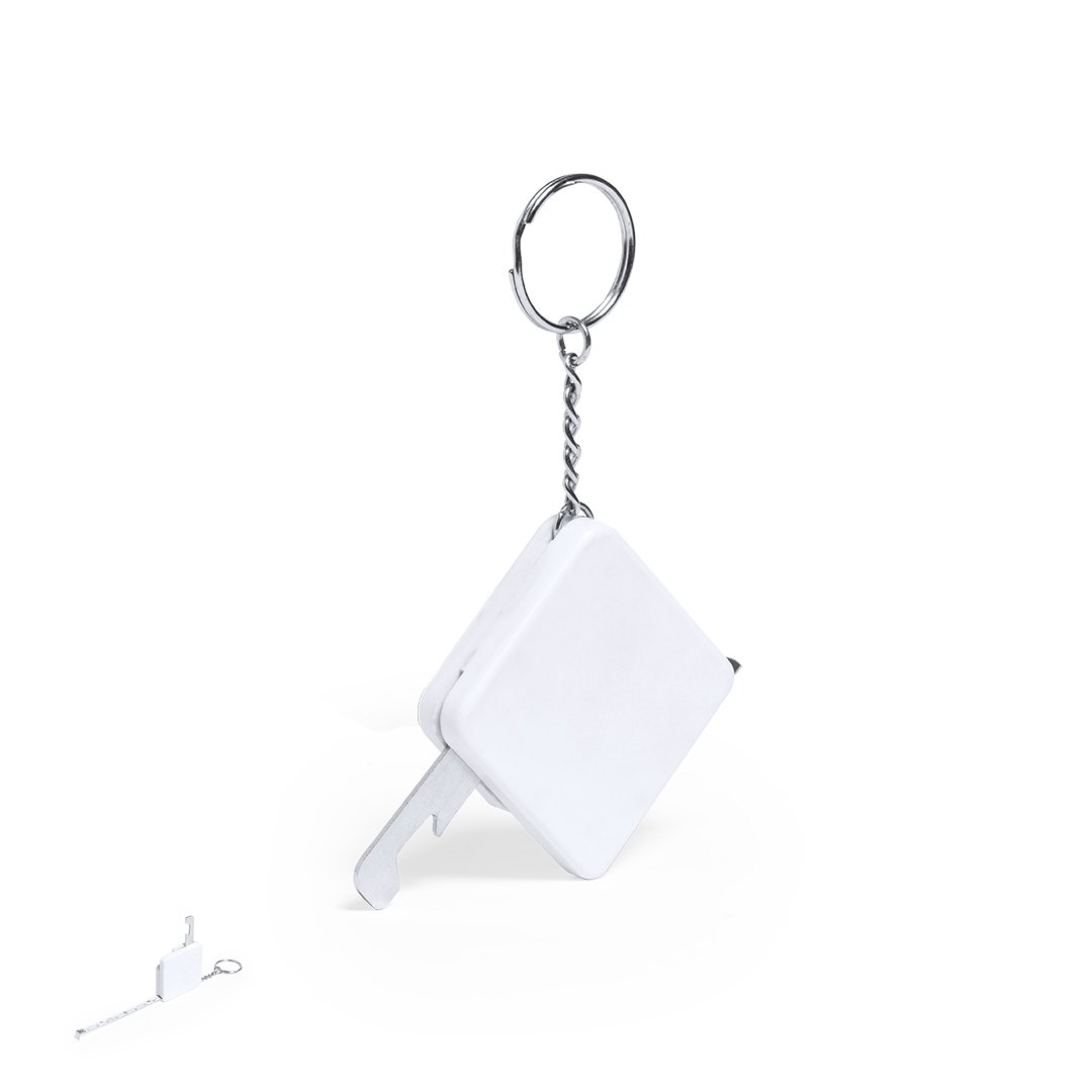 Flexómetro abridor personalizado Liam de ABS blanco de 1m - Herramientas, bricolaje y automóvil - Regalo Promocional Personalizado
