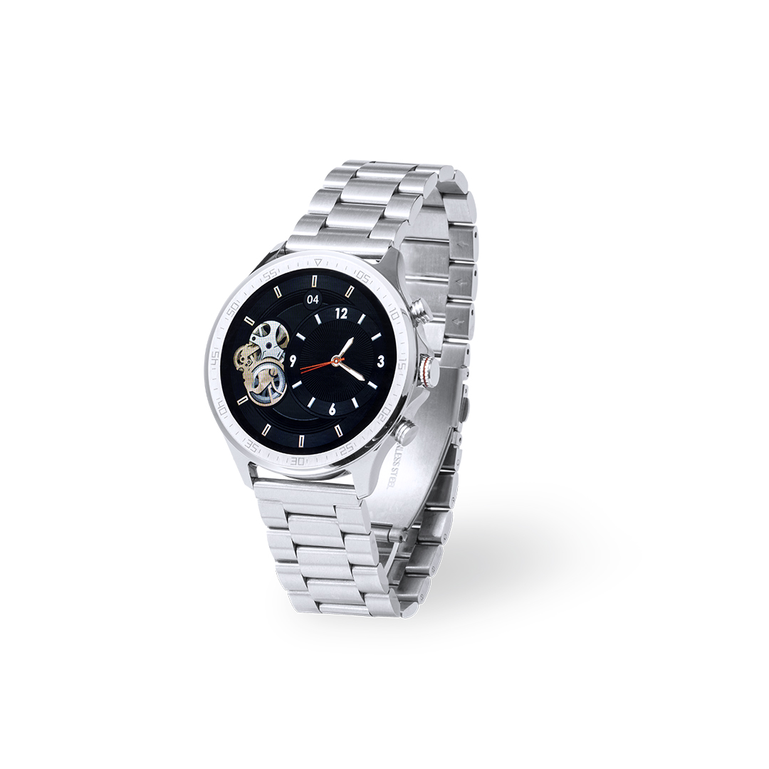 Reloj inteligente personalizado Dant multifunción circular con acero inoxidable - Tecnología - Regalo Promocional Personalizado