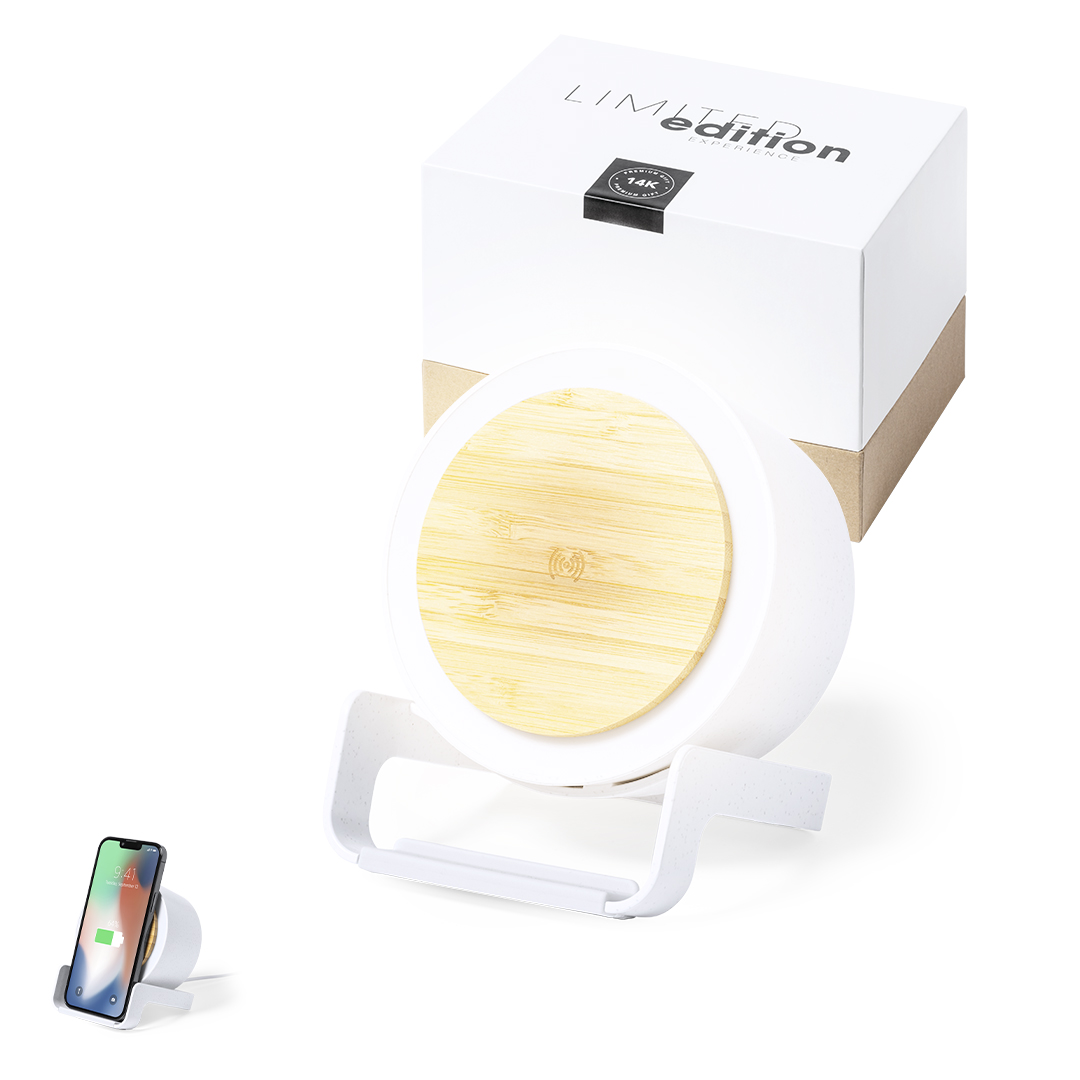 Lámpara multifunción personalizada Sadow Limited Edition bambú con altavoz - Tecnología - Regalo Promocional Personalizado