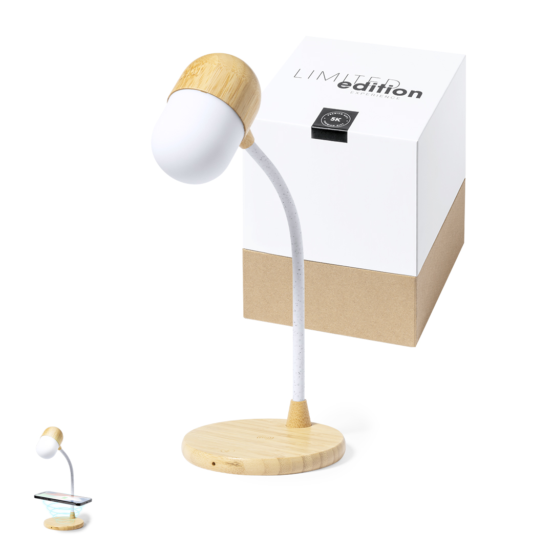 Lámpara multifunción personalizada Lars Limited Edition de bambú con altavoz - Tecnología - Regalo Promocional Personalizado