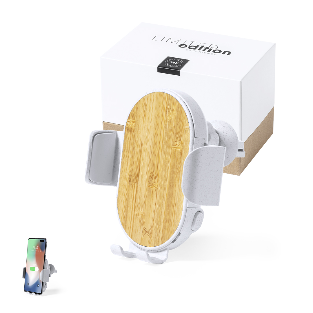 Soporte cargador de coche personalizado Yango Limited Edition bambú premium - Tecnología - Regalo Promocional Personalizado