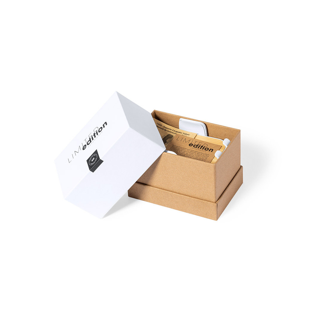 Soporte cargador de coche personalizado Yaben Limited Edition de bambú 15W - Tecnología - Regalo Promocional Personalizado - vista alternativa