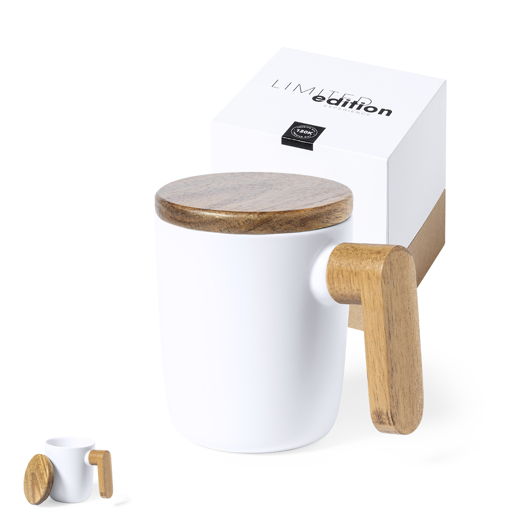 Taza personalizada Haruncal Limited Edition de madera natural de 350ml - Tazas y vasos personalizados - Regalo Promocional Personalizado
