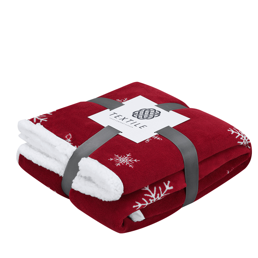Manta personalizada Ricord navideña coral fleece sherpa 380g - Mantas personalizadas - Regalo Promocional Personalizado