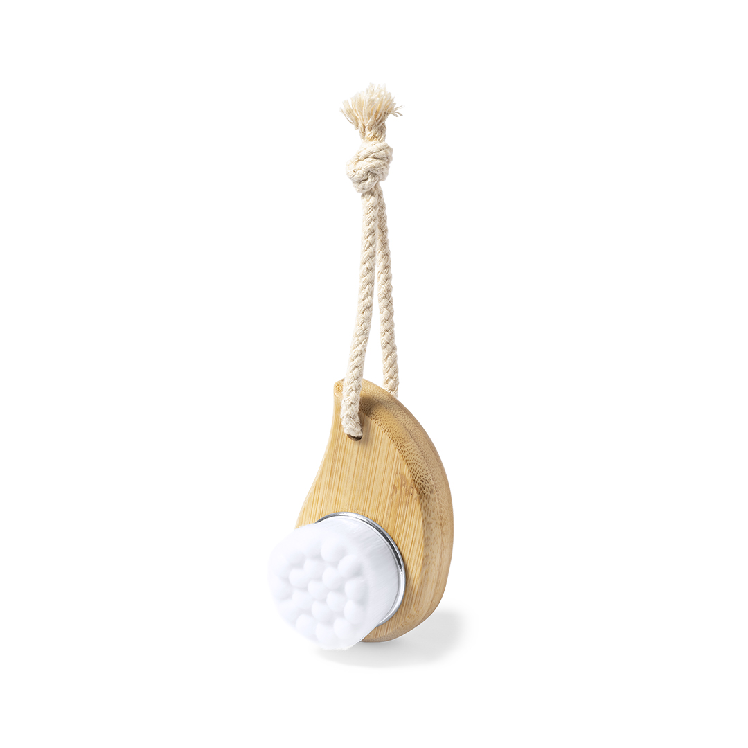 Limpiador facial personalizado Tospin de madera con fibras exfoliantes - Otros cuidado personal - Regalo Promocional Personalizado